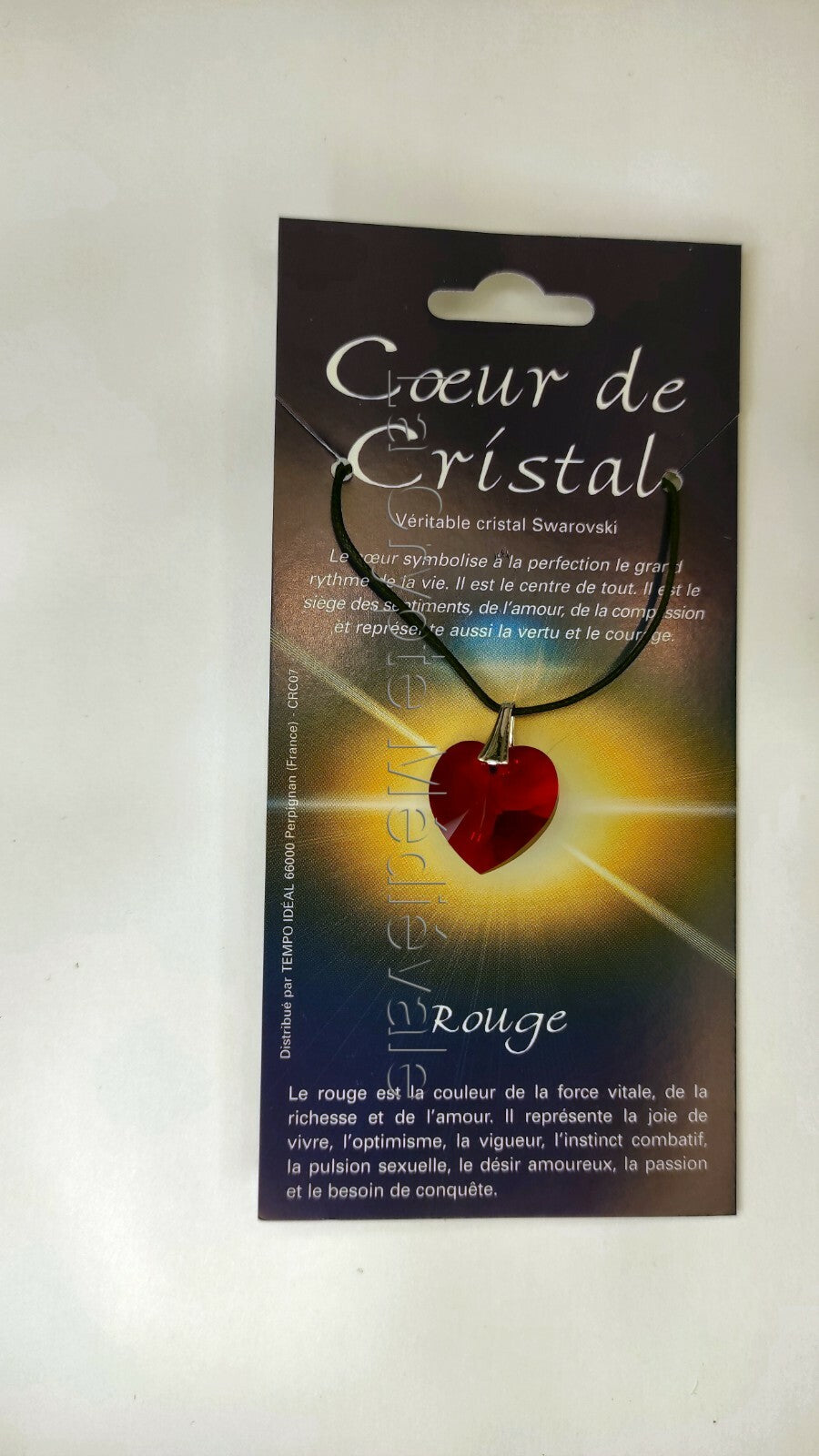 COEUR DE CRISTAL ROUGE/PUISSANCE ET AMOUR