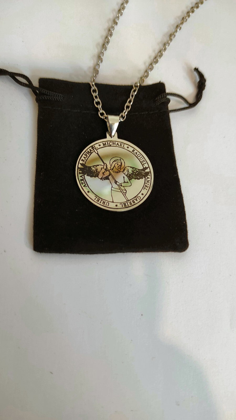 PENDENTIF ARCHANGE SAINT MICHEL METAL/TALISMAN