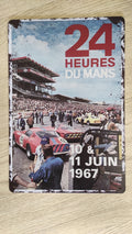 PLAQUE PUBLICITAIRE METAL 24 HEURES DU MANS 1967