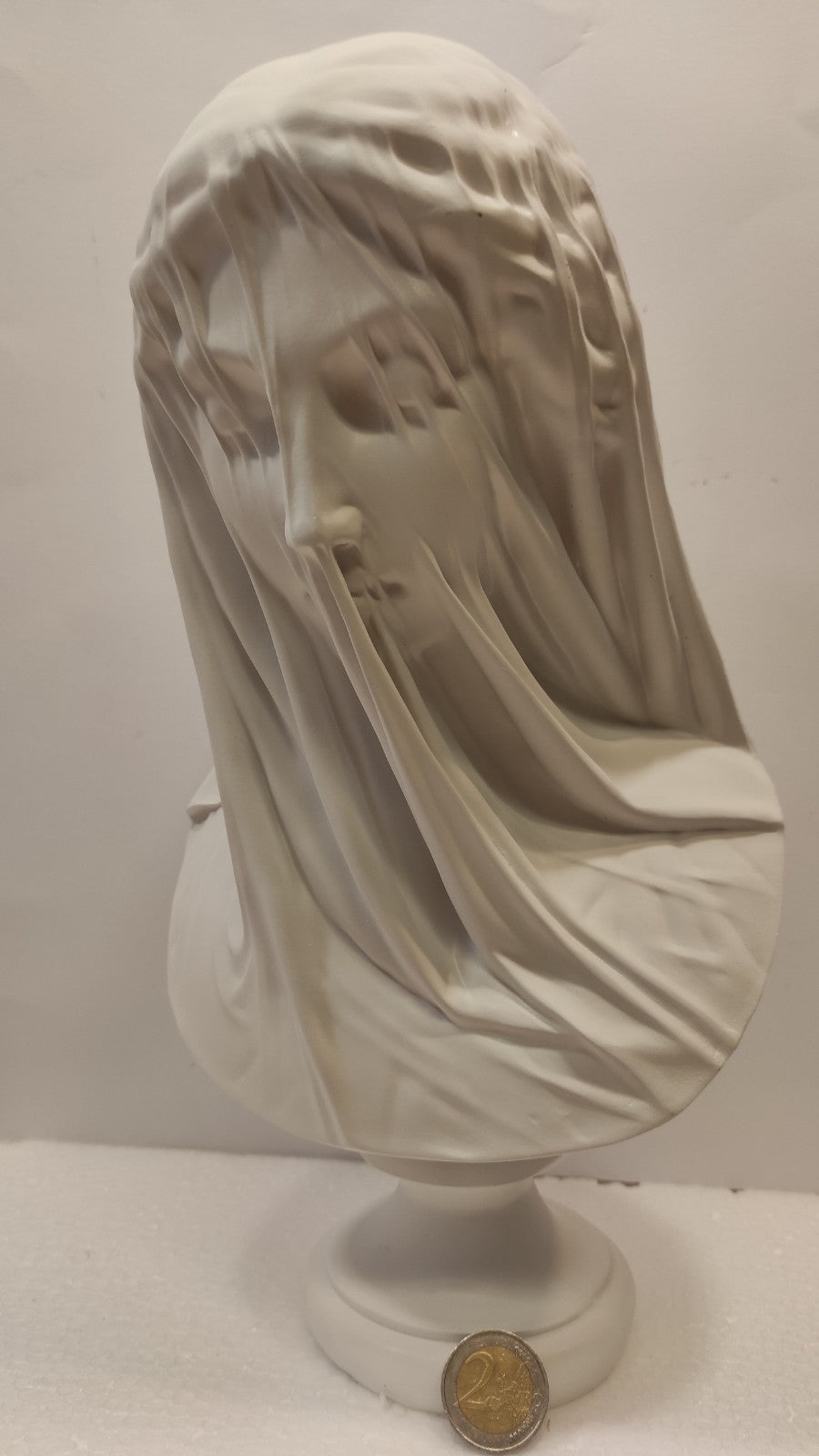 BUSTE DE LA VIERGE VOILEE DE Giovanni Strazza 33,5cm