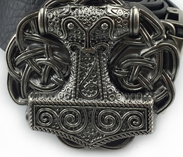 BOUCLE DE CEINTURE RUNIQUE VIKING MARTEAU DE THOR ARG