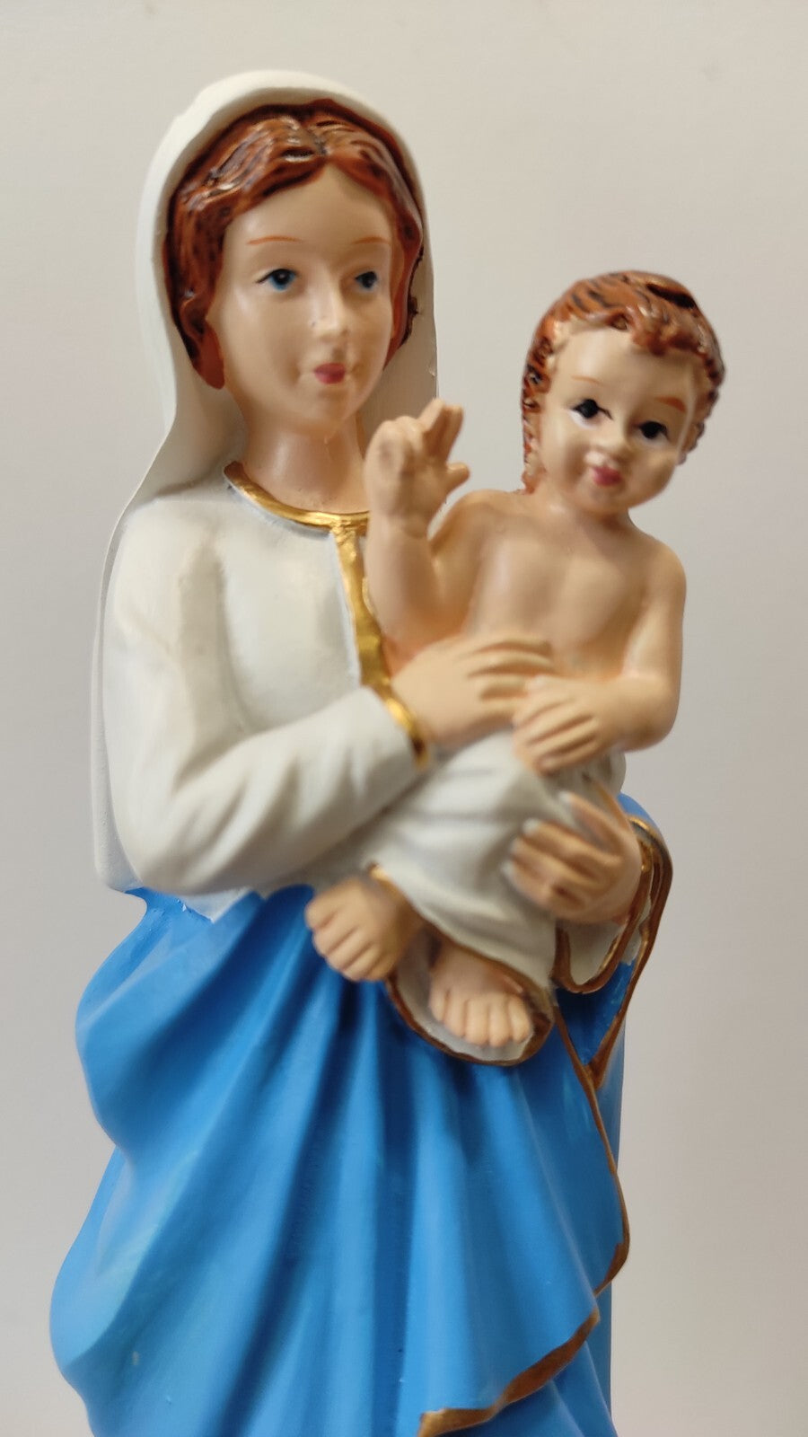 STATUETTE VIERGE A L'ENFANT 20cm