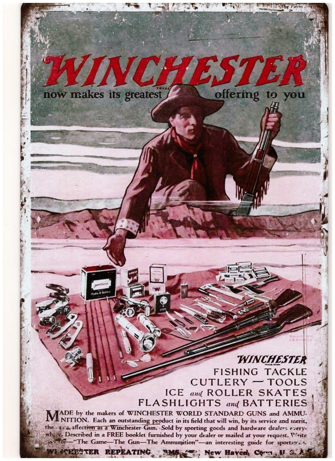 PLAQUE METAL WINCHESTER GREATEST OFFERING