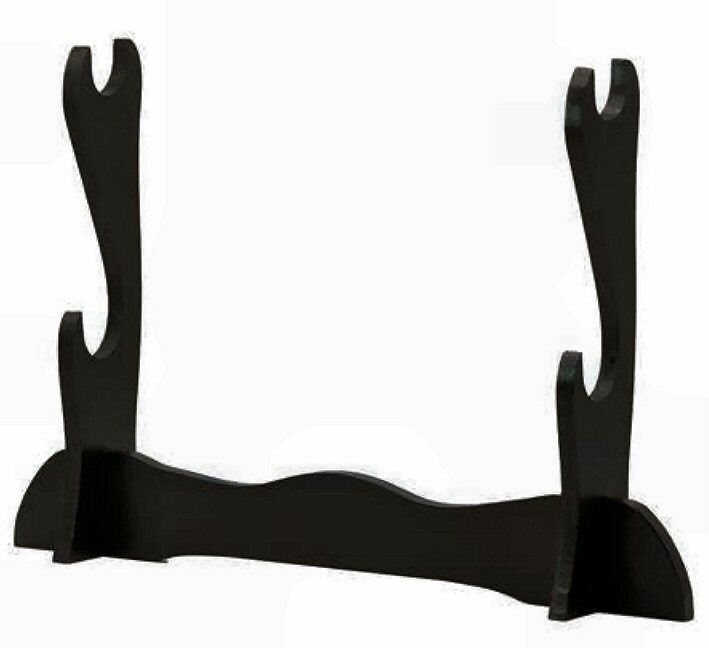 SUPPORT de KATANA 2 PLACES EN BOIS NOIR