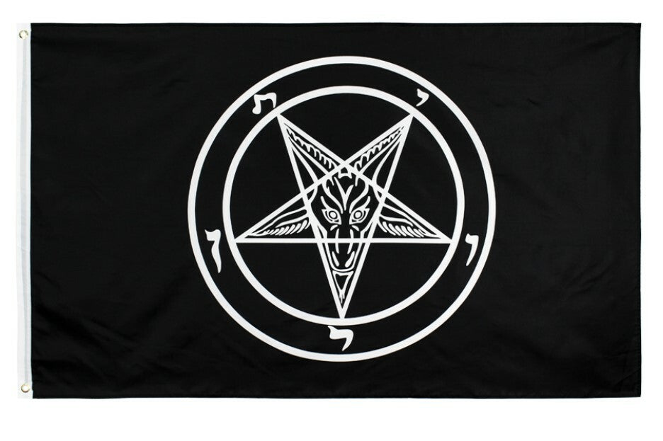 TENTURE DRAPEAU SATANIQUE BAPHOMET 150X90cm