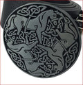 BOUCLE DE CEINTURE CELTIQUE CHEVAUX ET RUNES