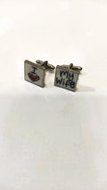 BOUTONS DE MANCHETTES MARIAGE/I LOVE