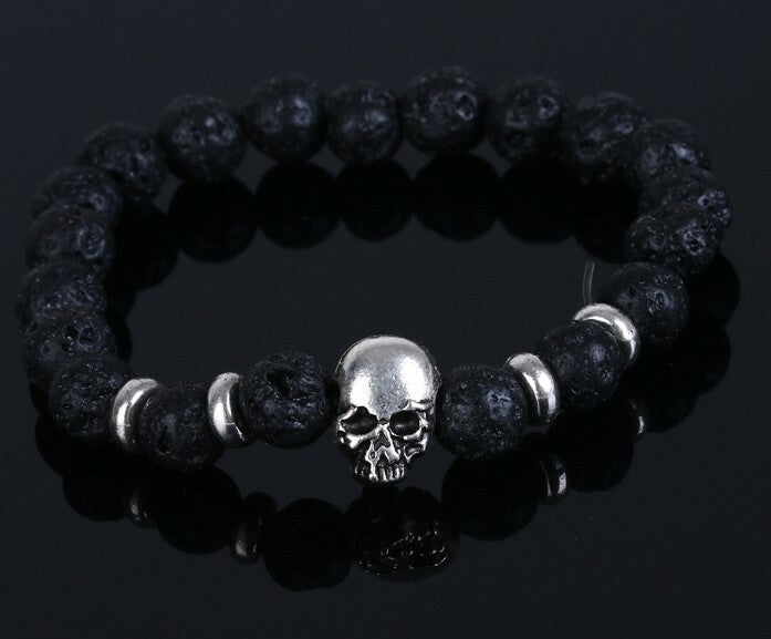 BRACELET BLACK SKULL/BIKERS 2