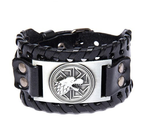 BRACELET LOUP KOLOVRAT/ROUE SOLAIRE VIKING