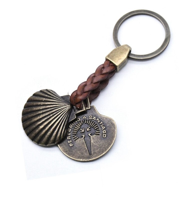 PORTE CLEF COQUILLE CROIX SAINT JACQUES DE COMPOSTELLE BRZ