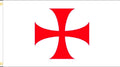 Drapeau TEMPLIER/Croix Pattée/150cmsur 90cm/MEDIEVAL