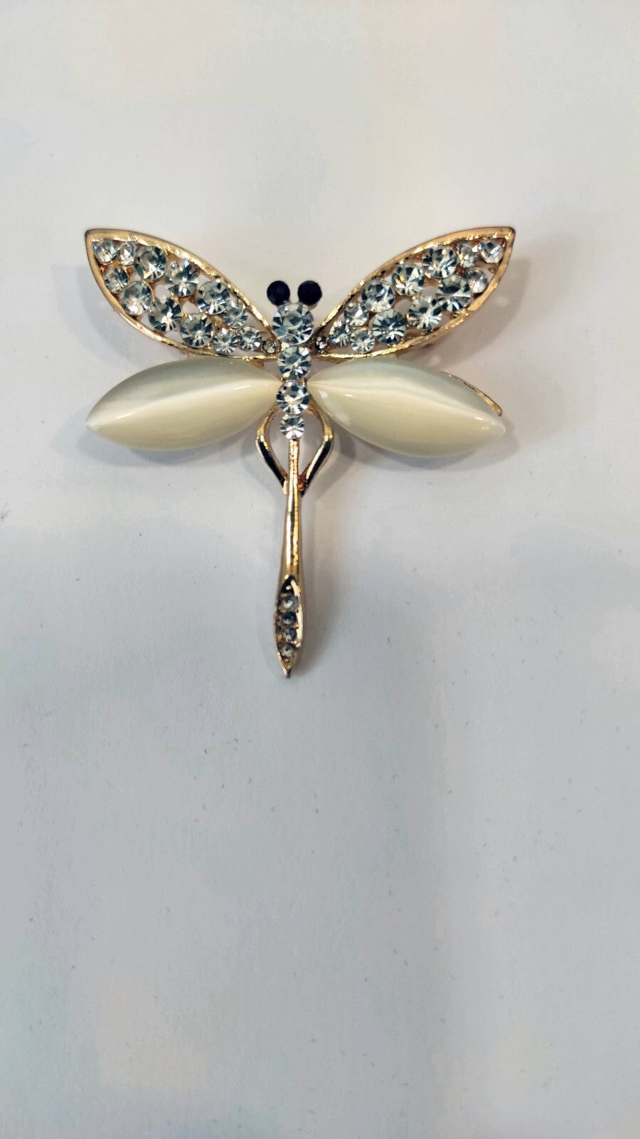 BROCHE LIBELLULE PIERRES ZIRCONIA
