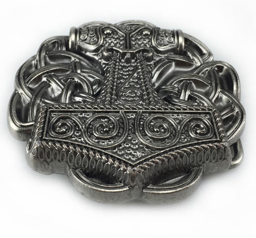 BOUCLE DE CEINTURE RUNIQUE VIKING MARTEAU DE THOR ARG