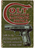 PLAQUE METAL PUBLICITE COLT AUTOMATIC