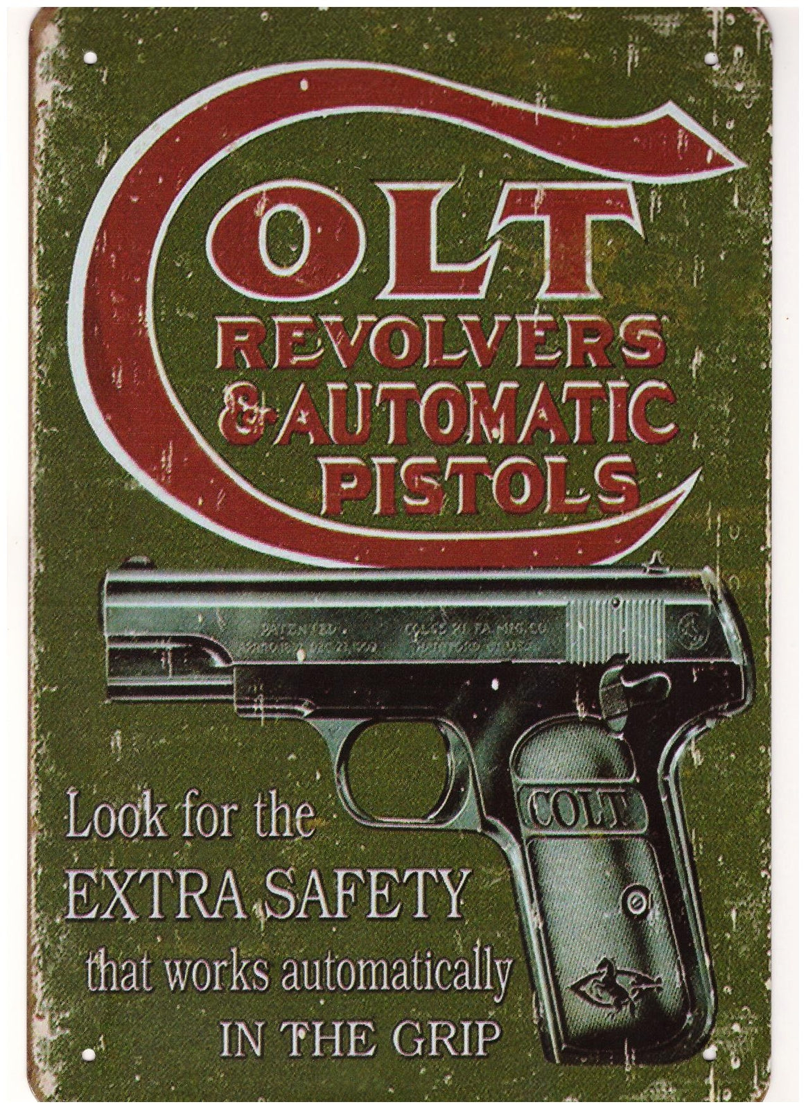 PLAQUE METAL PUBLICITE COLT AUTOMATIC