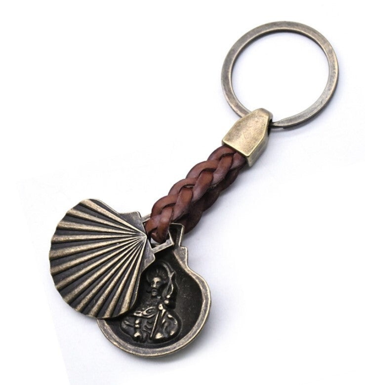 PORTE CLEF COQUILLE CROIX SAINT JACQUES DE COMPOSTELLE BRZ