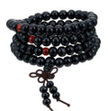 BRACELET COLLIER MALA PERLES BOIS 8mm