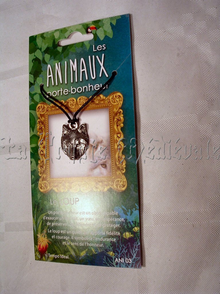 PENDENTIF LOUP PORTE-BONHEUR