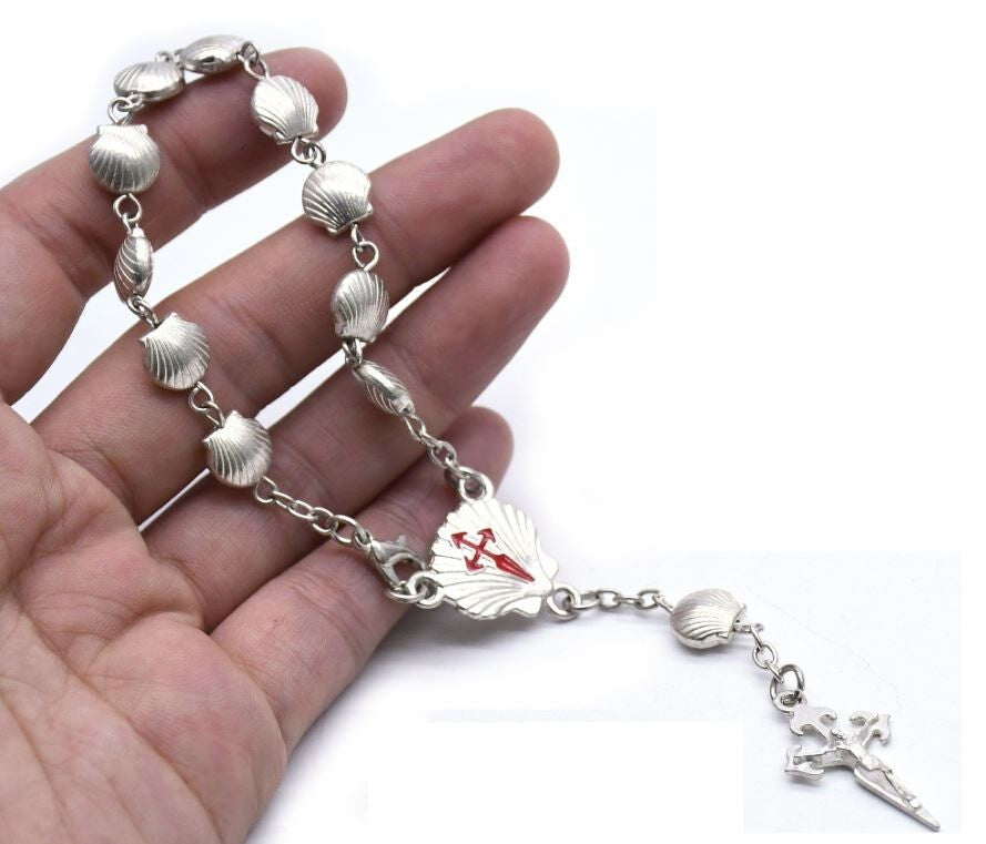 BRACELET COQUILLE CROIX SAINT JACQUES DE COMPOSTELLE
